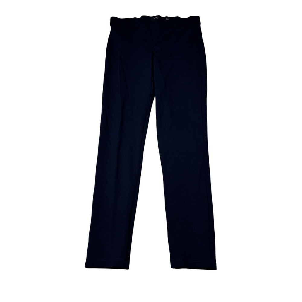 Theory Shawn C Fixture Ponte Navy Blue Leggings Slim Straight Womens L 30X27 USA